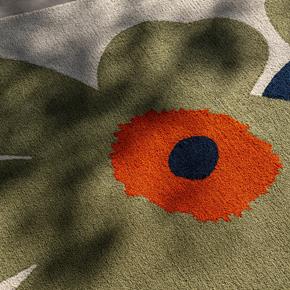 Outdoorový koberec Marimekko unikko Anniversary dusty green 433017