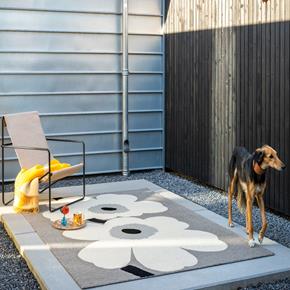 Outdoorový koberec Marimekko Unikko Anniversary grey 433004