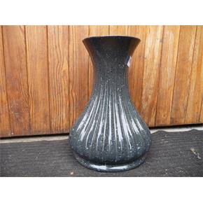 Keramická hřbitovní váza vroubek šedá 28 cm
