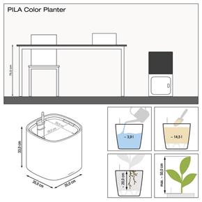 Lechuza samozavlažovací květináč Pila color petrolejový