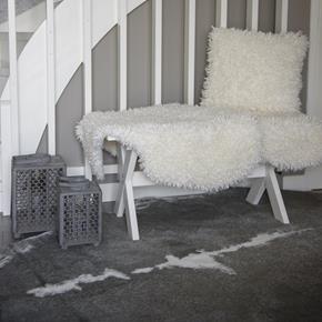 Skinnwille Home Collection kožešinová předložka Curly bílá