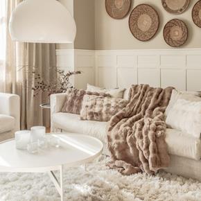 Skinnwille Home Collection kožešinový pléd Misty taupe
