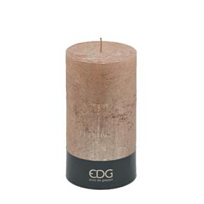 Svíčka válec EDG růžová 18 cm