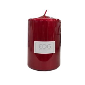Svíčka vánoční válec EDG červená 15 cm
