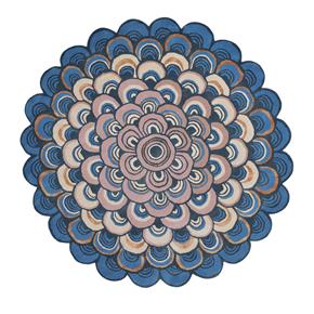 Moderní kusový koberec Ted Baker Masquerade blue 160008 kruh