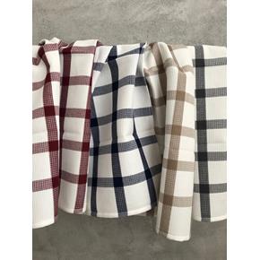 Kuchyňská bavlněná utěrka Checks kostka modrá 