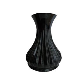 Keramická hřbitovní váza vroubek černá 28 cm