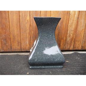 Keramická hřbitovní váza hranatá šedá 22 cm