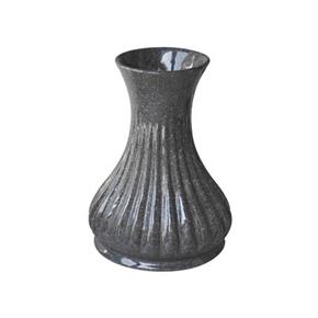 Keramická hřbitovní váza vroubek šedá 28 cm