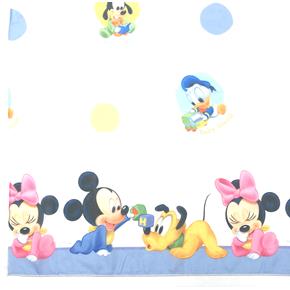 Dětská dekorační záclona bílá Mickey Mouse